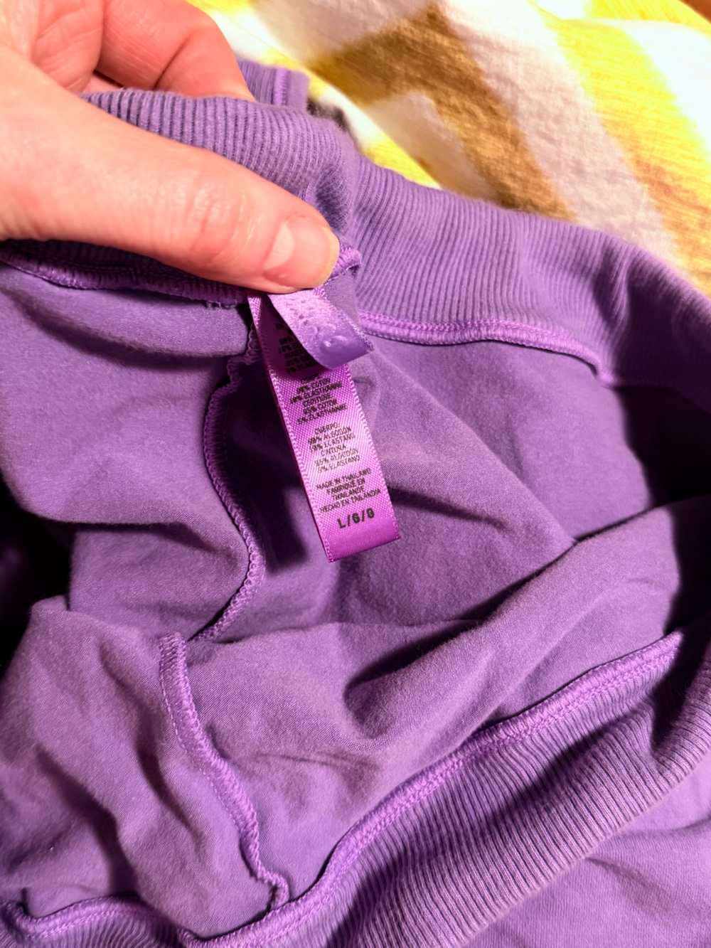 SKIMS Ultra Violet Cotton Rib Cami and Jersey Shorts Large - Picture 7 of 7